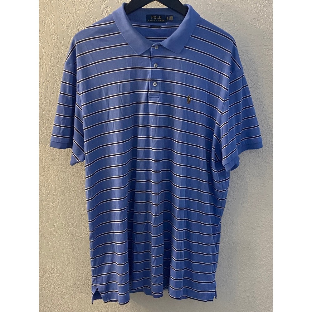 Polo Ralph Lauren Polo Size XL Classic Fit Blue Striped Casual‎ Preppy